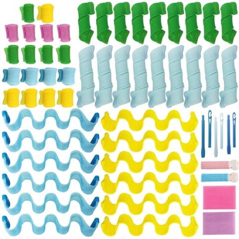 Krulspelden Set - Haarrollers - Heatless Curls - Kleefrollers