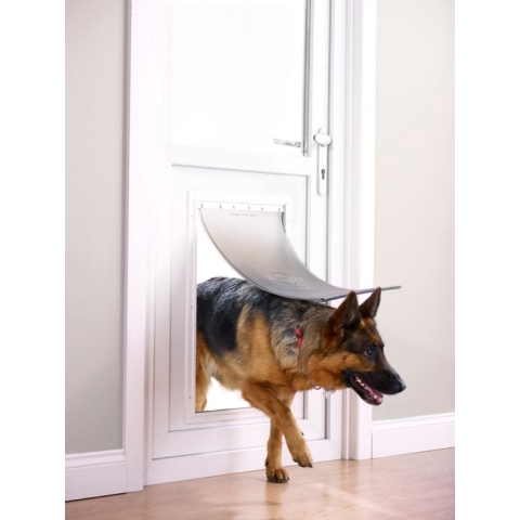 Staywell 640 Hondenluik - Tot 45 Kg - Aluminium - Wit