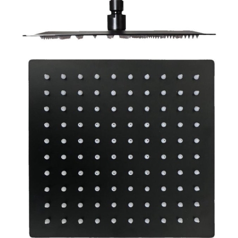 Hoofddouche Slim 30x30cm mat zwart