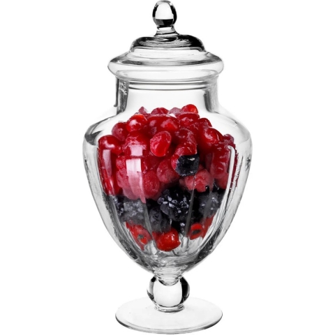 Snoeppot/voorraadpot 2,1L glas met deksel - 2100 ml - Bonbonnieres