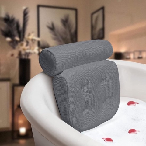 Igoods Luxe Home Spa Badkussen - Thuisspa - Luxe badaccessoires- Grijs