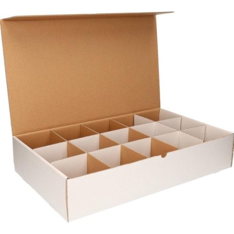 Bouwstenen opbergen sorteerdoos - opbergdoos - met 15 x 10 cm vakken