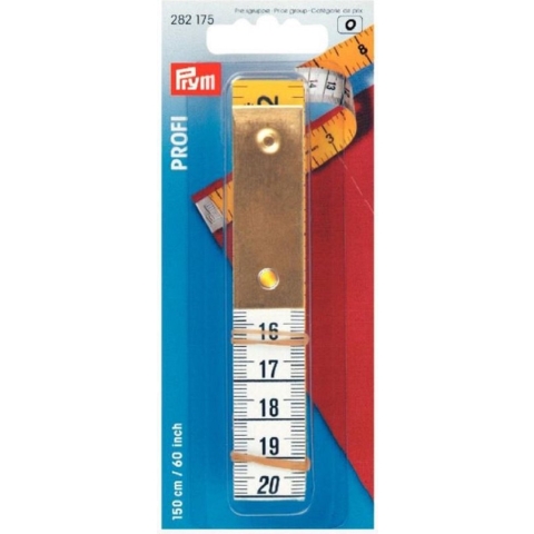 Prym, inch meetlint, centimeter, kunststof, met 10 cm metaal verstevigd