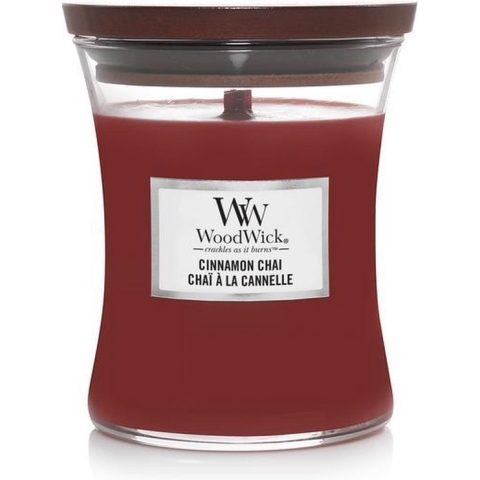 WoodWick Hourglass Medium Geurkaars - Cinnamon Chai