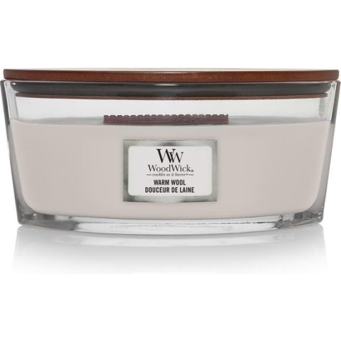 WoodWick Heartwick Flame Ellipse Geurkaars - Warm Wool