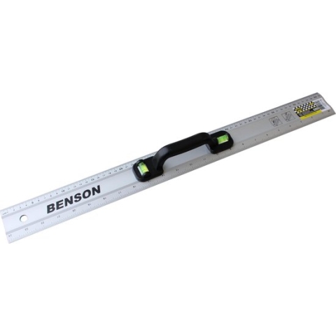 Benson Aluminium Grip Liniaal met Waterpas - 60 cm