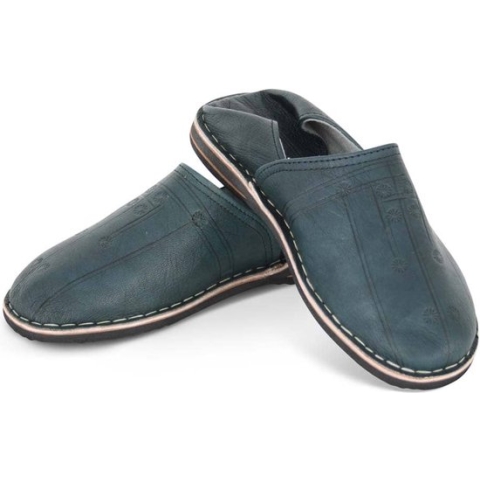 Safaary - Babouches Heren Antraciet Blauw - Maat 44