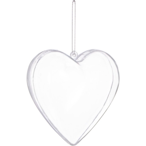 Springos Kerstbal | Kerstversiering | Onbreekbaar | Hobby/DIY Kersthart | 1 Stuk | 7 cm | Transparant