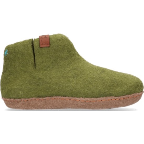 Tofvel Mula Wolvilt Sloffen Olive Green