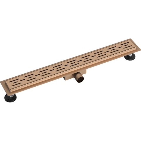 Aloni Rvs Douchegoot Compleet 70cm Geborsteld Koper