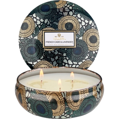 Voluspa 3 Wick - Geurkaars - 340gr - French Cade Lavender