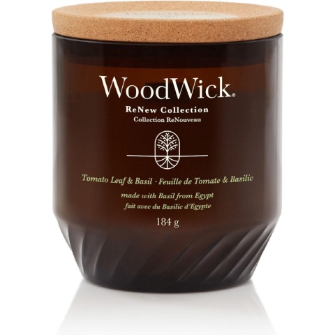 WoodWick ReNew Tomato Leaf & Basil Medium Candle