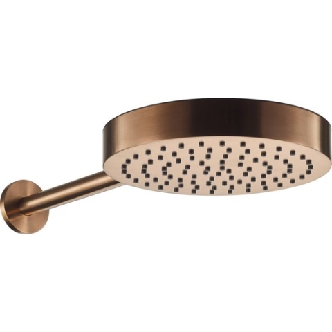 Ben Engraved hoofddouche met douche-arm Ø25cm geborsteld koper