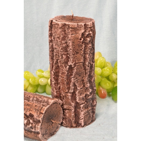 Candles by Milanne - Boomstam kaars Medium, Hoogte: 26 cm - BEKIJK VIDEO