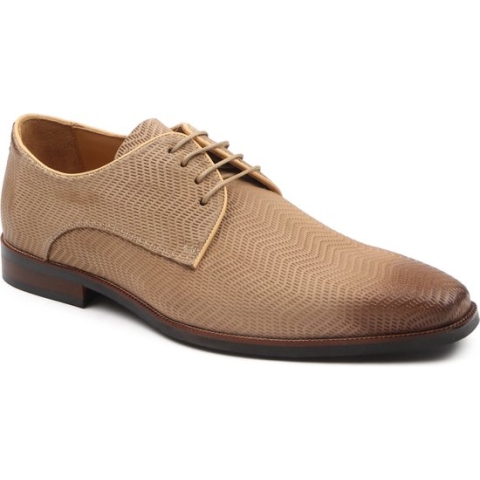 Melik - Schoen Derby Canad Beige - Schoenmaat 45cm - Leer Heren
