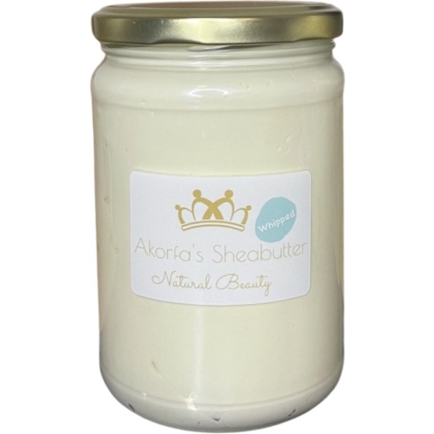 Whipped Unrefined Shea Butter - Biologisch Opgeklopte ongeraffineerd Sheaboter Sheabutter 500 ml