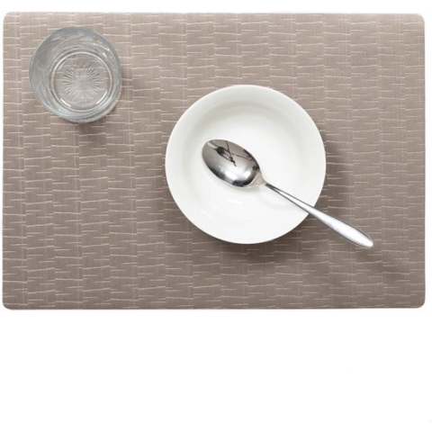 Wicotex-Placemats Jaspe taupe-Placemat 12stuks