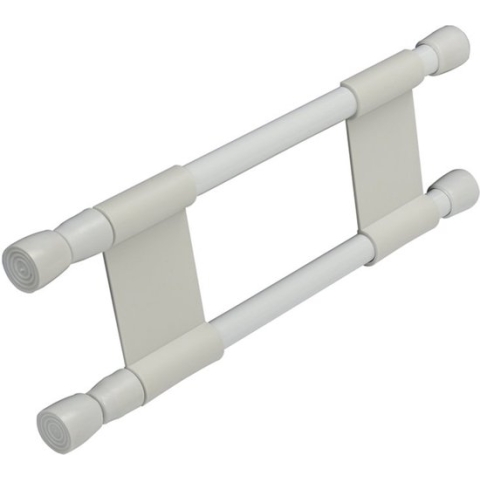 Pro Plus Vastzetstang - Dubbel - Uitschuifbaar van 25.5 t/m 43 cm - Wit