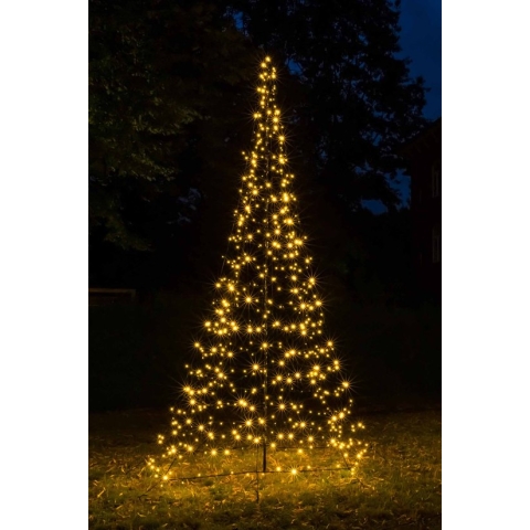 Fairybell LED Kerstboom voor buiten inclusief mast - 300 cm hoog - 480 LEDs - Warm wit
