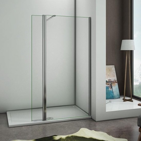 80x40cm Walkin douchescherm douchewand 8mm NANO glazen,flipper Panel,hoogte 200cm