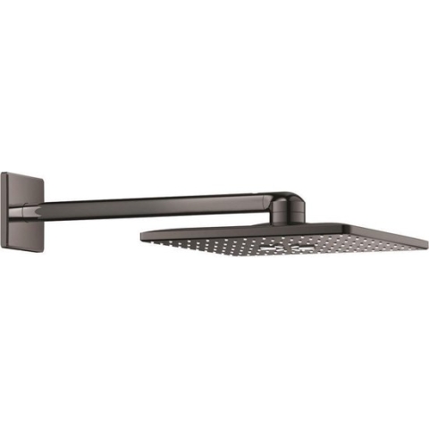 Grohe Rainshower hoofddouche+arm vierkant hard graphite