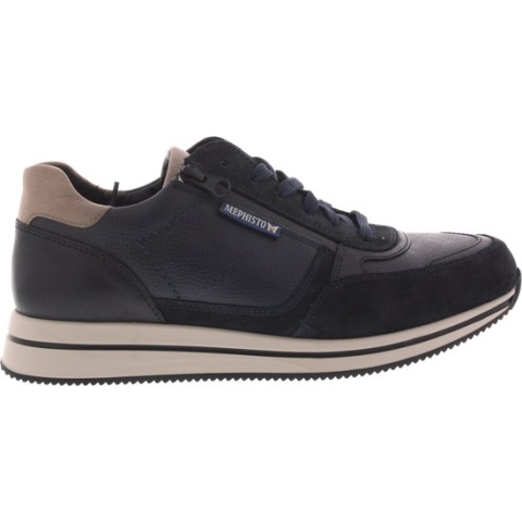 Heren Veterschoenen Mephisto Gilford Blue Donkerblauw - Maat 10