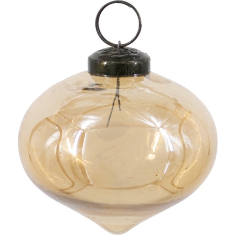 Kerstbal glas oil gold