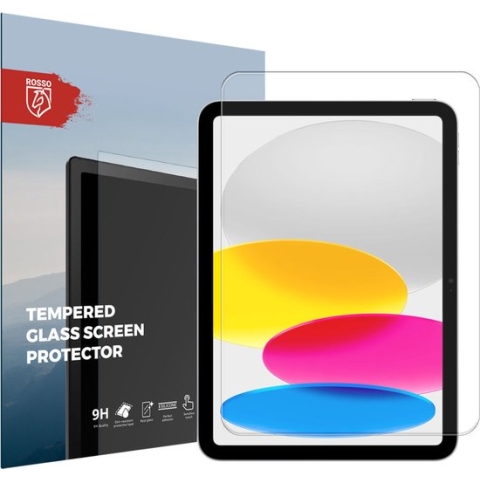 Rosso Tempered Glass Screen Protector Geschikt voor Apple iPad 10.9 (2022) | Beschermlaag | Glasplaatje | 9H Hardheid | Gehard Glas | Beschermglas