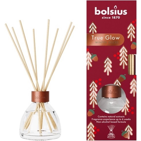 6 stuks Bolsius geurstokjes winter spices geurverspreiders 45 ml True Freshness
