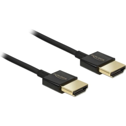 Dunne Premium HDMI kabel - versie 2.0 (4K 60Hz) / zwart - 2 meter