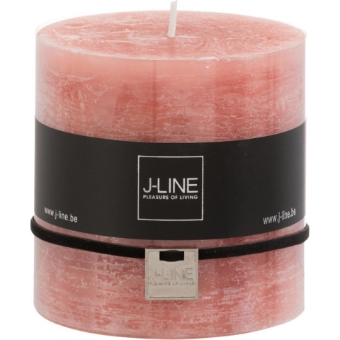 J-Line Cilinderkaars Terracotta -75U - 6 stuks