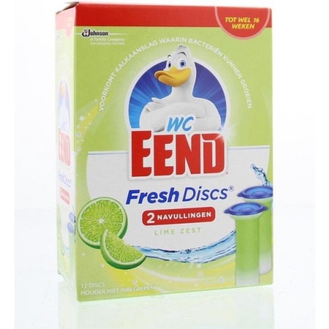 WC Eend Fresh Discs Lime Zest twee navullingen 5 x 72ML