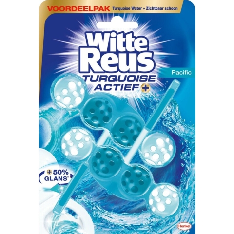 Witte Reus Toiletblok Turquoise Actief 2 stuks