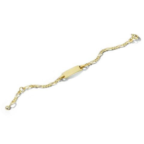 9k Graveerarmband Plaat 5,0 Mm  9 - 11 Cm