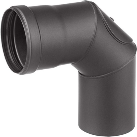 Nedco Pelletkachel Pijp 80mm Bocht 90º Zwart