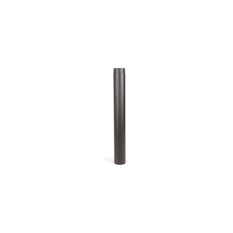 Kachelpijp 1000mm Ø130 2mm zwart