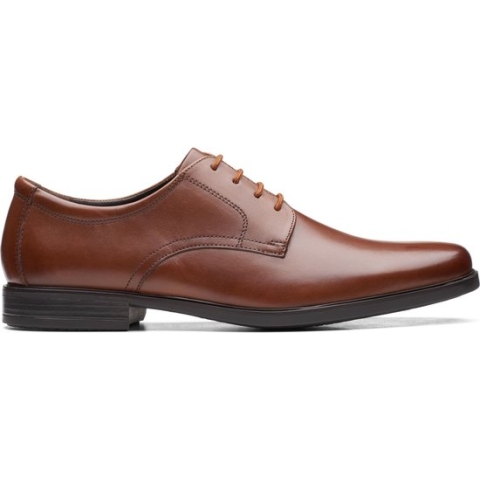 Clarks - Heren - Howard Walk - G - 4 - dark tan lea - maat 9,5