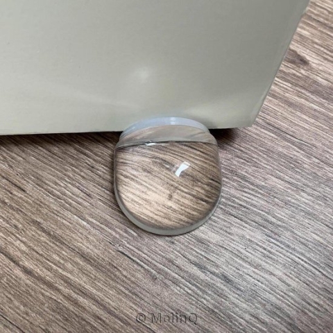 Vloerdeurstopper - Deurstopper - Transparant - Zelfklevend - 40x22 mm