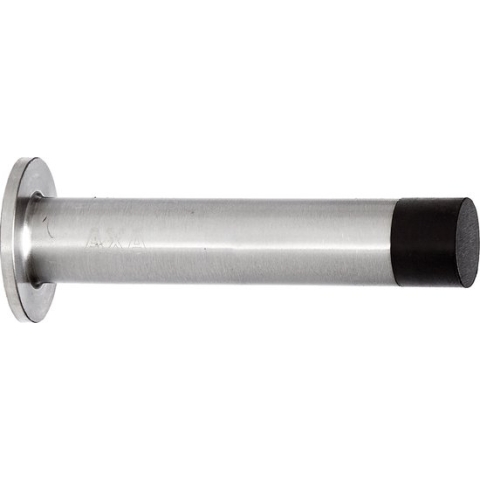 AXA Deurstopper (model WS16) Geborsteld RVS met rubber (Zwart): Wandmontage.
