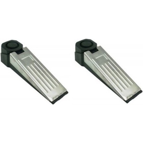 2x Anti inbraak deurstopper / deurwig met alarm - 100 dB - deurwiggen