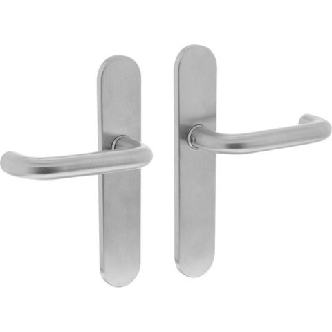 Intersteel Deurkruk Rond op schild blind rvs geborsteld