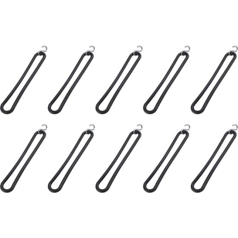 10 x Spanelastiek TIR carrosserie rubber 40 cm met s-haak, uv-bestendig