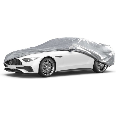 Dekzeil voor auto All Weather Basic, autozeil volledige garage maat L zilver
