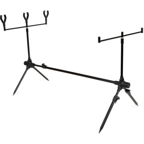 X2 Basis - Rodpod - 3-Rod - voor 3 Hengels - Zwart - Verstelbaar