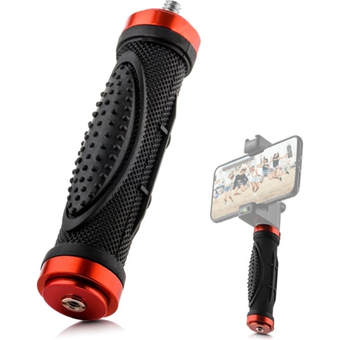 MOJOGEAR Handvat voor smartphone / camera / GoPro - Zwart/Rood
