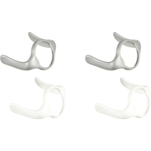 Difrax Losse Handgrepen Babyfles Natural - Zilver en Wit - 4 stuks