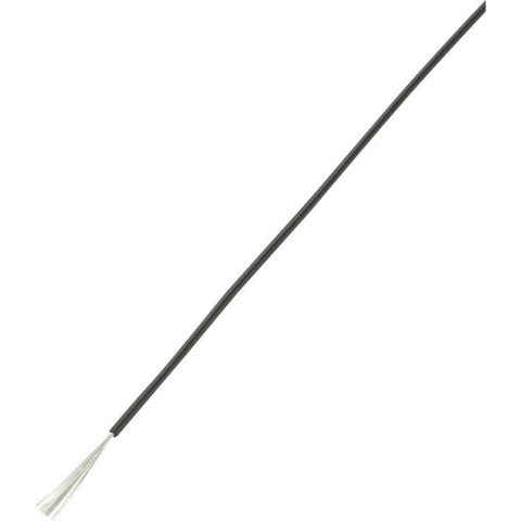 TRU COMPONENTS 1570263 Draad LiY 1 x 0.50 mm² Zwart 100 m