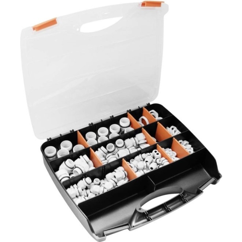 Quadrios 2102CA116 Wartel assortiment PA66 Wit 224 stuk(s)