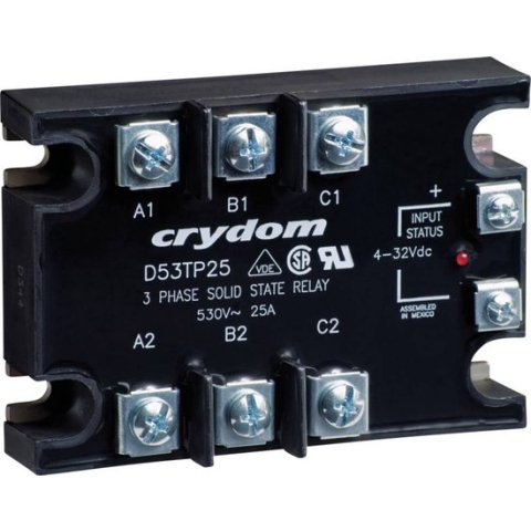 Crydom Halfgeleiderrelais A53TP50D 50 A Schakelspanning (max.): 530 V/AC Schakelend bij overbelasting 1 stuk(s)