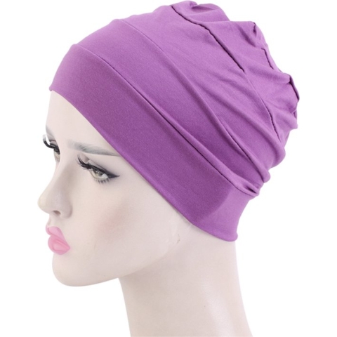 Cabantis Hijab Beanie - Hoofddeksel - Islamitisch - Tulband - Muts - Chemo - Paars